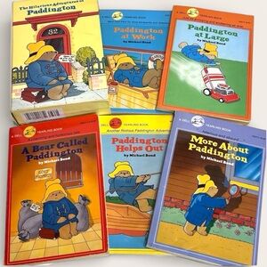 Vintage HILARIOUS ADVENTURES PADDINGTON Bear Michael Bond Boxed Set of 5